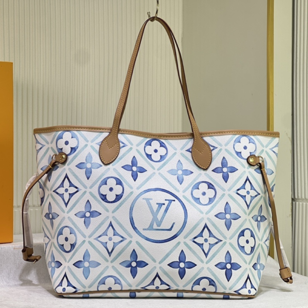 Louis Vuitton Neverfull MM By The Pool Blue 12.2 Inches M22979