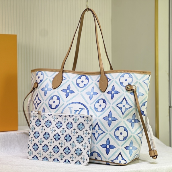 Louis Vuitton Neverfull MM By The Pool Blue 12.2 Inches M22979