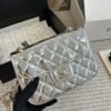 2-104 Chanel Mini Flap Bag Star Coin Purse Silver 9.4 Inches AS4648 B14873 Nt666