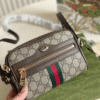 2-109 Gucci Ophidia Gg Mini Camera Bag Brown 6.3 Inches