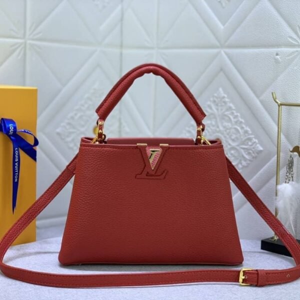 Louis Vuitton Capucines BB Bag Scarlet Red 10.6 Inches M52689