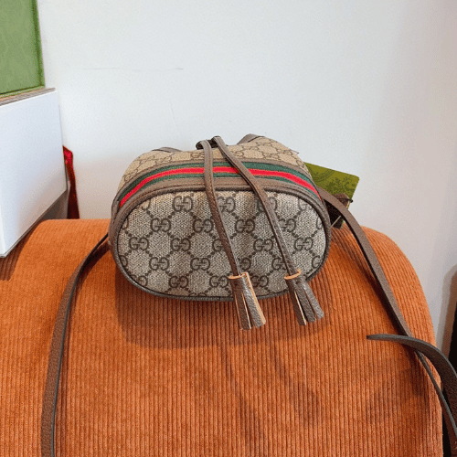 Gucci Ophidia Gg Mini Bucket Bag Beige 6.3 Inches