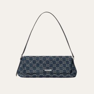 Gucci Madison Medium Shoulder Bag GG Denim Dark Blue 12.2 Inches
