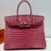 [Premium Quality] – Hermès Birkin Bag Fuchsia Crocodile 11.8 Inches
