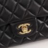 Chanel Classic Flap Black Gold Hardware 9.8 Inches