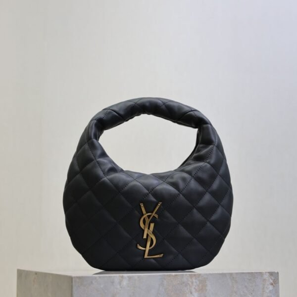 [Premium Quality] – Saint Laurent Icare Hobo Bag Black 10.2 Inches 851689Aaang1000