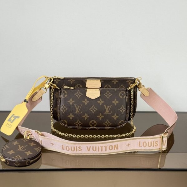 [Premium Quality] – Louis Vuitton Multi Pochette Accessoires Rose Clair 9.4 Inches M44840