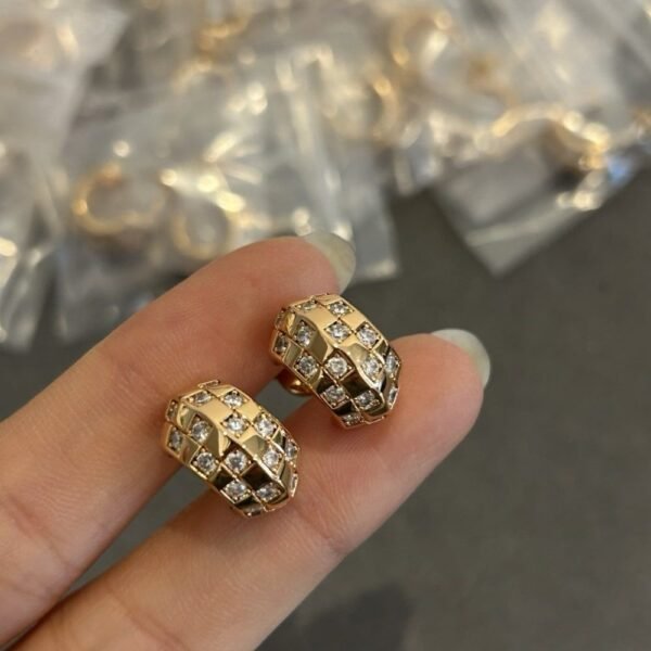 Louis Vuitton Le Damier De Earings Yellow Gold Q16521