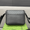 Gucci Gg Embossed Messenger Bag Black 9 Inches
