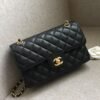 [Premium Quality] – Chanel Medium Classic Handbag Grained And Gold Tone Metal Black 10.2 Inches A01113 Y01864 C3906