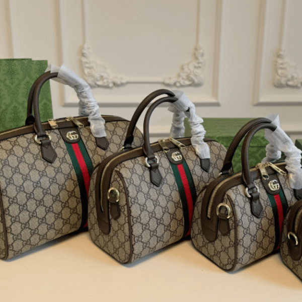 Gucci Ophidia Gg Large Boston Bag Beige 12.2 Inches 836825 FAE0J 9867