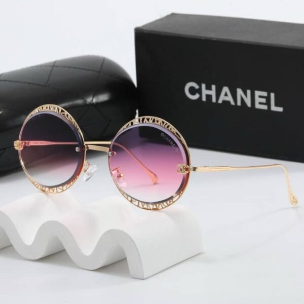 Chanel Soleil Vintage Sunglasses Purple Rose