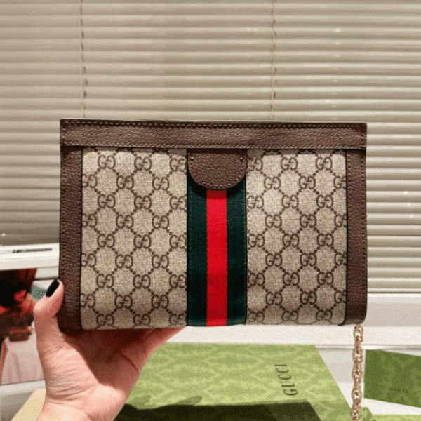 Gucci Ophidia Large Flap Shoulder Bag Beige 10.6 Inches 837428 FAE0J 9867