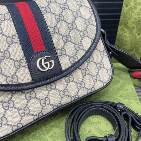 Gucci Ophidia Gg Flap Messenger Bag Beige 10.2 Inches 722117 FAAX3 9789