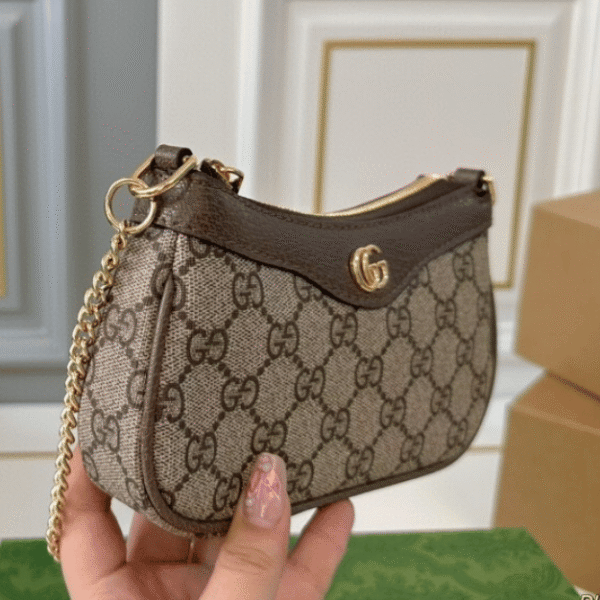 Gucci Ophidia Mini Handbag Beige 7.5 Inches