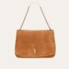 2-179 Saint Laurent Large Jamie 4.3 In Suede Brown 16.9 Inches 7424311U8P72102