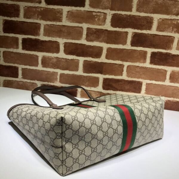 Gucci Ophidia Large Tote Bag Beige And Dark Brown Gg Supreme 15.0 Inches 631685 96LWB 8745