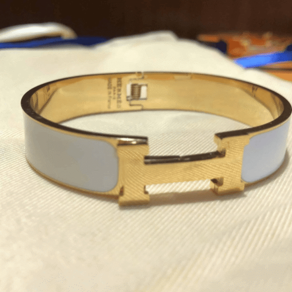 Hermes Clic Clac H Bracelet Blue