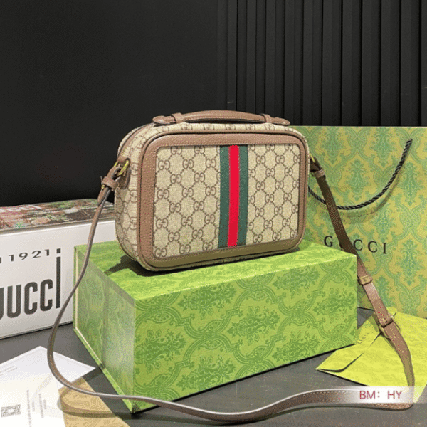 Gucci Ophidia Small Camera Bag Beige 9.4 Inches 739392 96LWT 8745