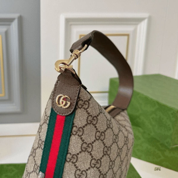 Gucci Ophidia Mini Hobo Bag Beige 7 Inches