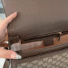 Gucci Ophidia Saddle Bag Beige 9.4 Inches