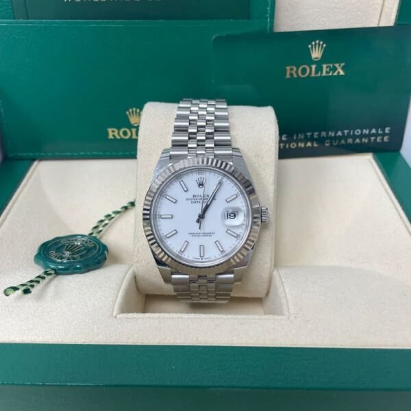 Rolex Datejust 41mm White Dial 126334 Jubilee Flutted
