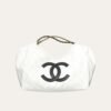Chanel Coco Beach Small Shopping Bag White & Black 16.9 Inches