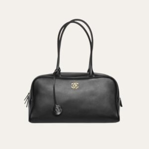 Chanel Coco Beach 2026 Bowling Large Bag Black Gold Hardware 13.98 Inche