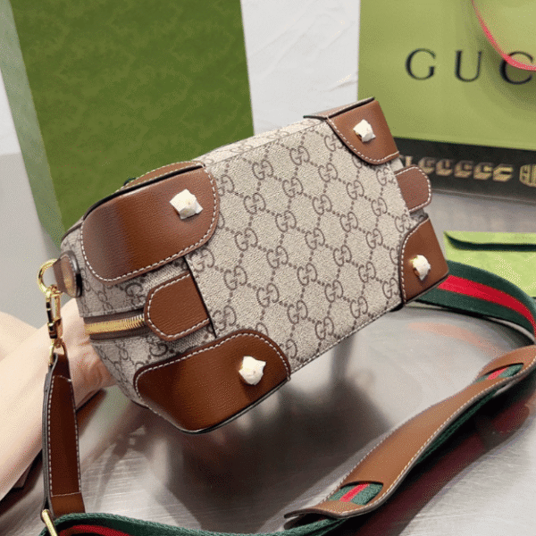 Gucci Mini Boston Bag Gg Canvas 9.1 Inches
