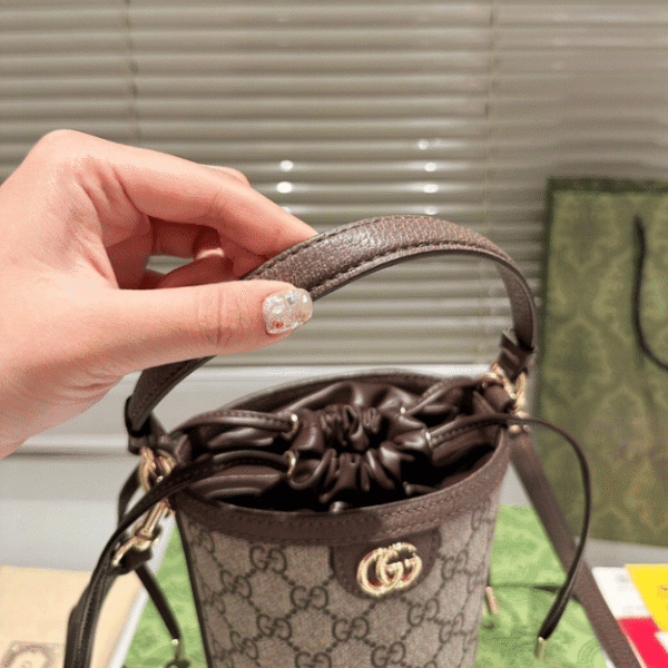 Gucci Ophidia Mini Bucket Bag Gg Canvas 4.7 Inches