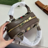 Gucci Ophidia Mini Boston Bag Brown 8.3 Inches