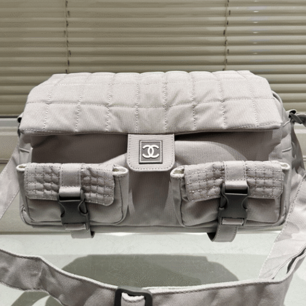 Chanel Messenger Bag Grey 13.8 Inches