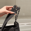 Chanel Quilted Denim Flap Bag Grey 11.8 Inches