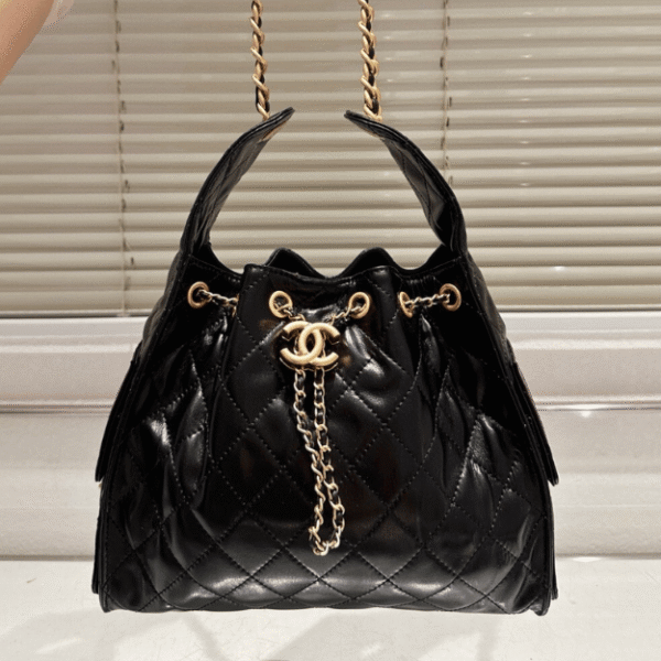 2-257.png Chanel 25 Small Hand Bag Black 13.4 Inches AS5293-B21741-94305