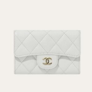 Chanel Classic Card Holder Wallet White 4.2 Inches AP0214 B10583 10601