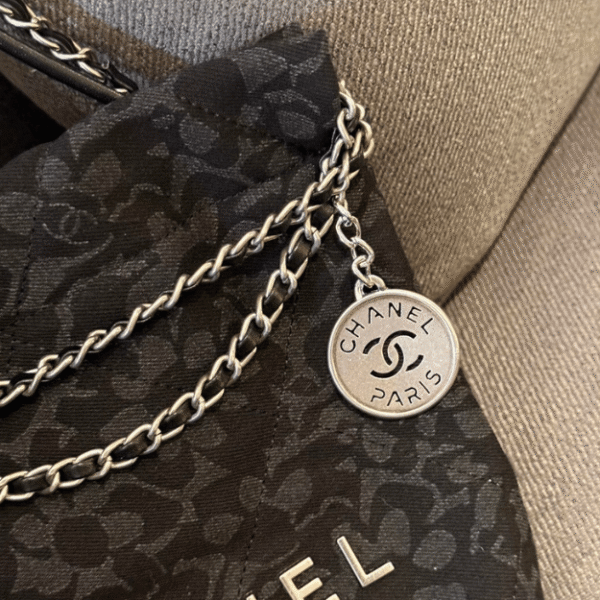 Chanel 22 Drawstring Bucket Bag Black 13.8 Inches
