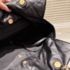 Chanel Drawstring Bucket Bag With Front Pocket Black 13 Inches