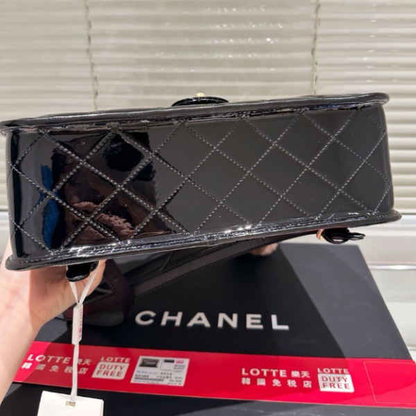 Chanel Maxi Top Handle Flap Bag Black 12.2 Inches