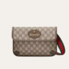 Gucci Neo Vintage GG Supreme Messenger Bag Brown Canvas Leather brown small
