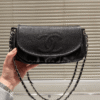 Chanel Vintage-Style Flap Bag Black 9.1 Inches