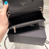 Chanel Flap Bag Woc (Wallet On Chain) Black 7.5 Inches