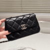 Chanel Vintage-Style Flap Bag Black 7.1 Inches