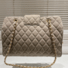Chanel Vintage Style Shopping Bag Khaki 13.8 Inches