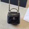 Chanel Mini Square Vanity Case Black 3.9 Inches