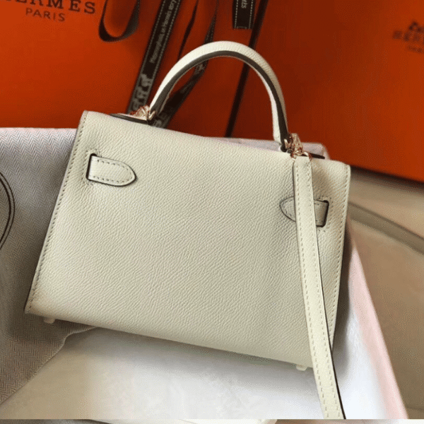 Hermès Kelly Mini II Bag Off-White/White 7.5 Inches