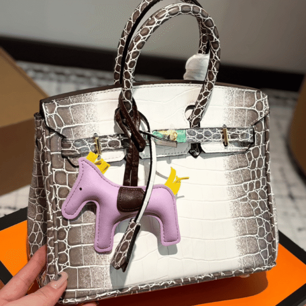 2-384.png Hermès Birkin Bag 25 White Crocodile Pattern 10.2 Inches