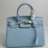 Hermes Birkin 35 Togo Leather Gold Hardware Blue 13.7 Inches