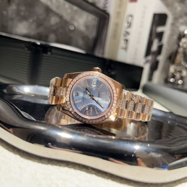 Rolex Datejust Diamond In Rose Gold With Blue Dial 31Mm