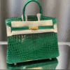 Hermès Birkin Bag Green Crocodile 9.8 Inches