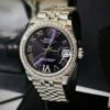 2-41.jpg Rolex Datejust 36 Aubergine Diamond Dial Oyster Watch In Purple